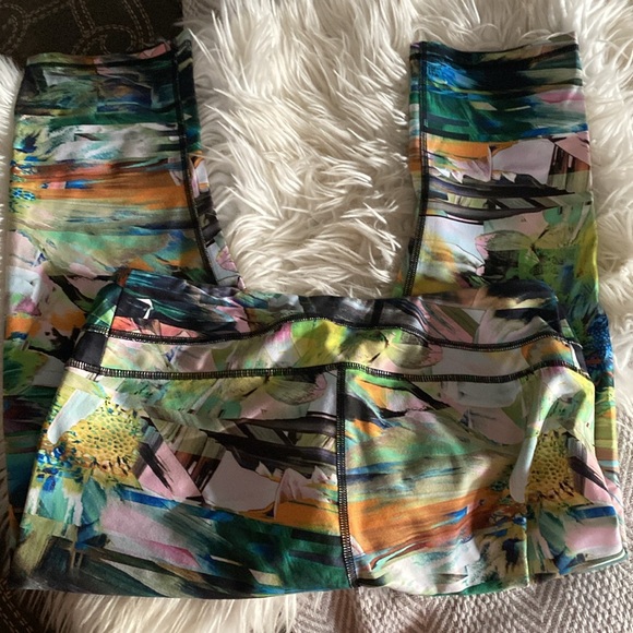 Lucy Leggings Blurred Floral Sz. Large - Picture 2 of 7